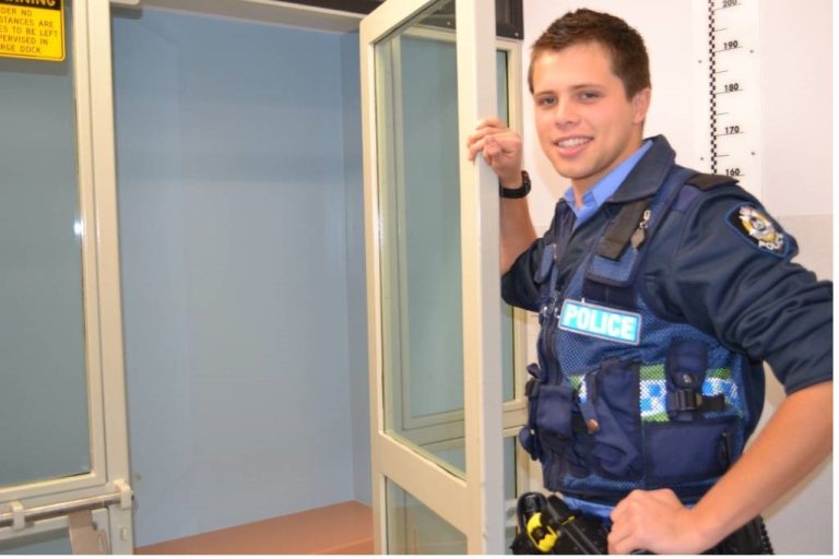 Young male police officer.