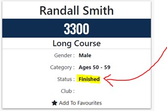Trail running results