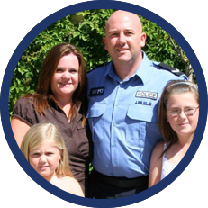 police man with family