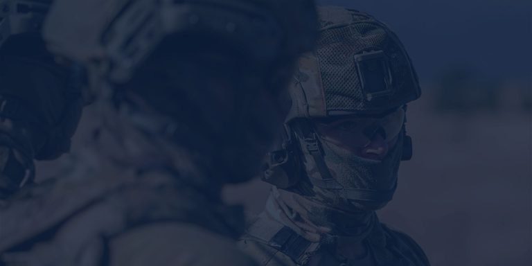 blue background with defence force personal to depict defence RPL learning