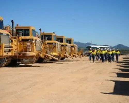 Workmen with equipment