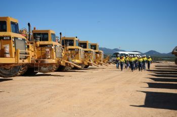 group of labourers with equipment